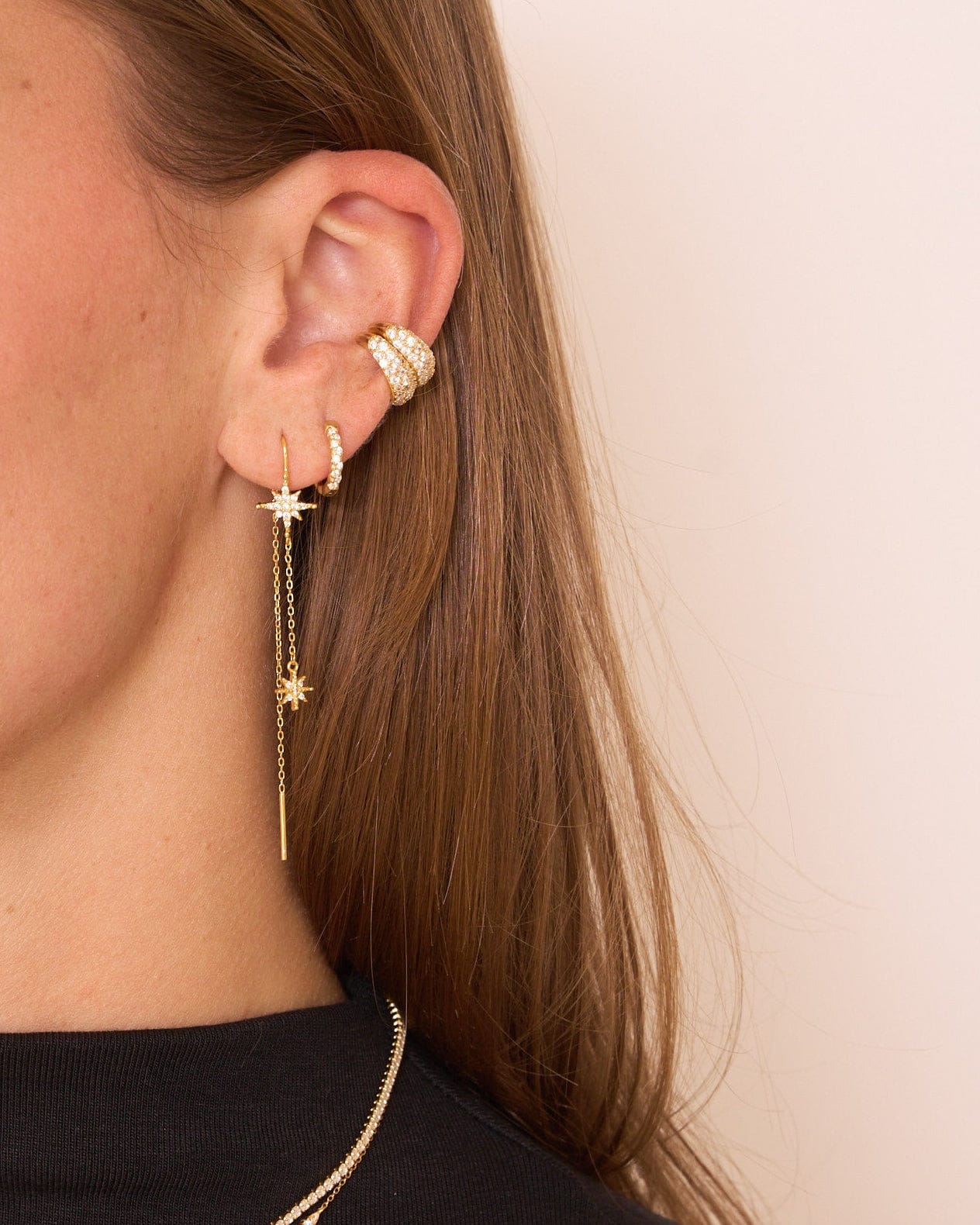 heylove PENDIENTES PENDIENTES RIVIERE TRENZA