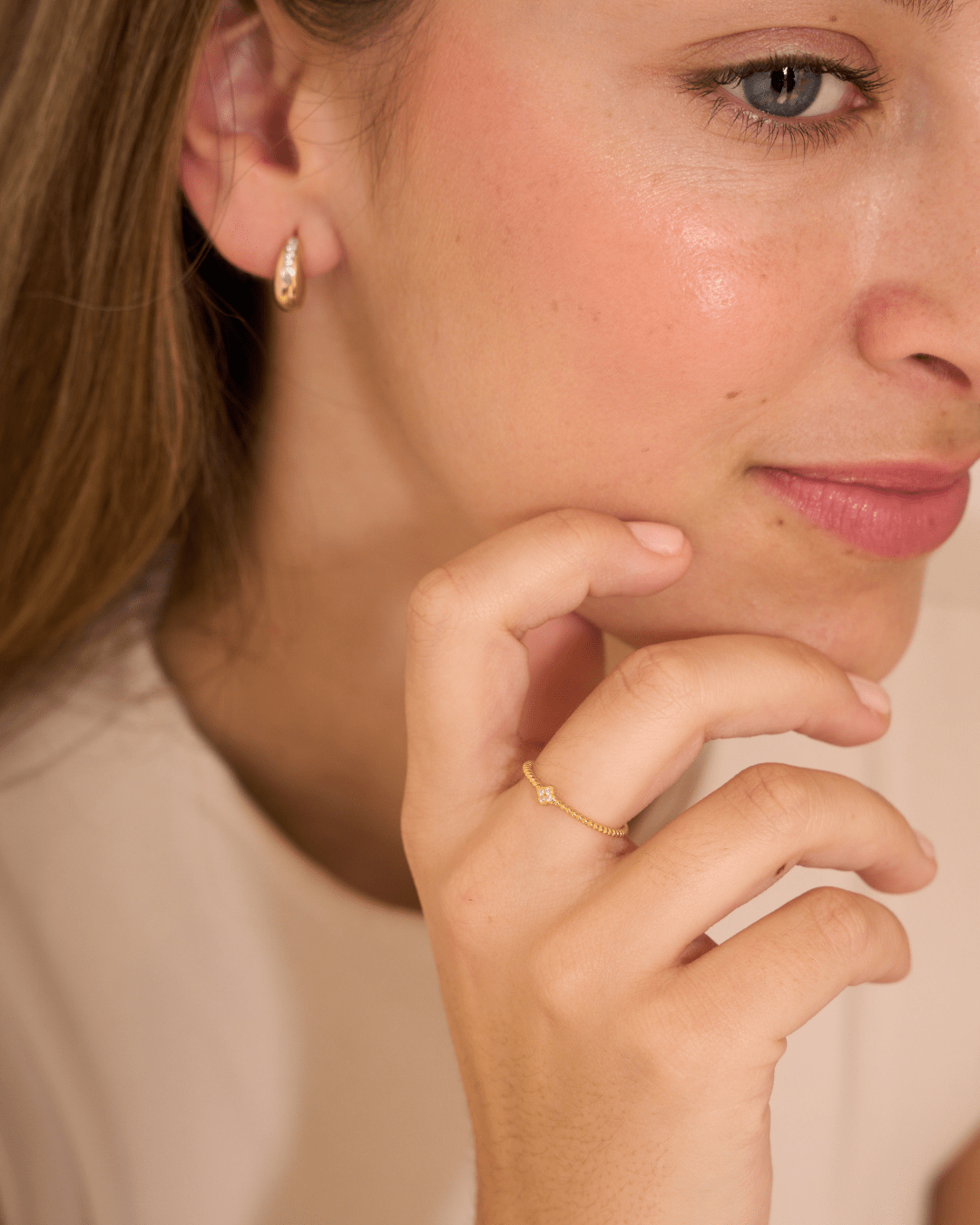 heylove PENDIENTES PENDIENTES SEMI ARO CZ