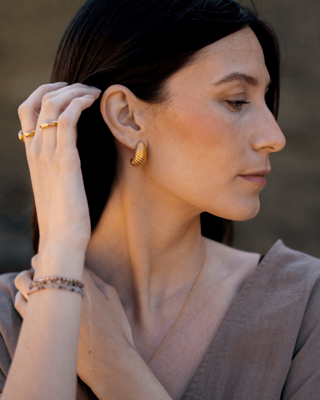 heylove PENDIENTES PENDIENTES SEMI ARO VINTAGE