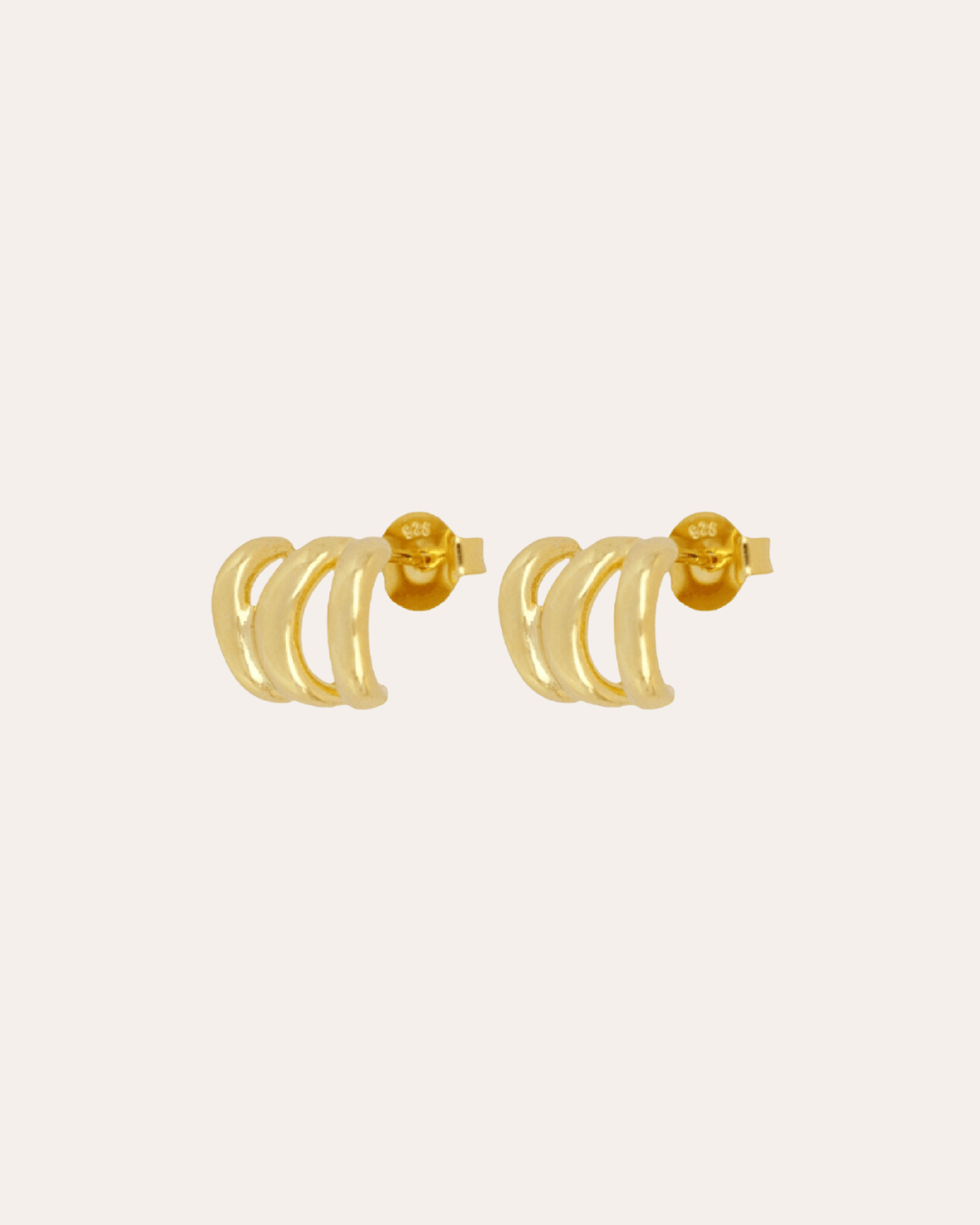 heylove PENDIENTES PENDIENTES THREE LINES HOOPS