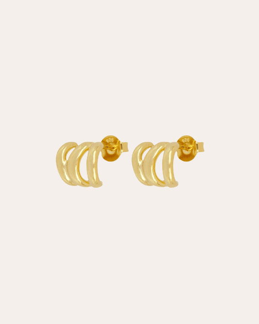 heylove PENDIENTES PENDIENTES THREE LINES HOOPS