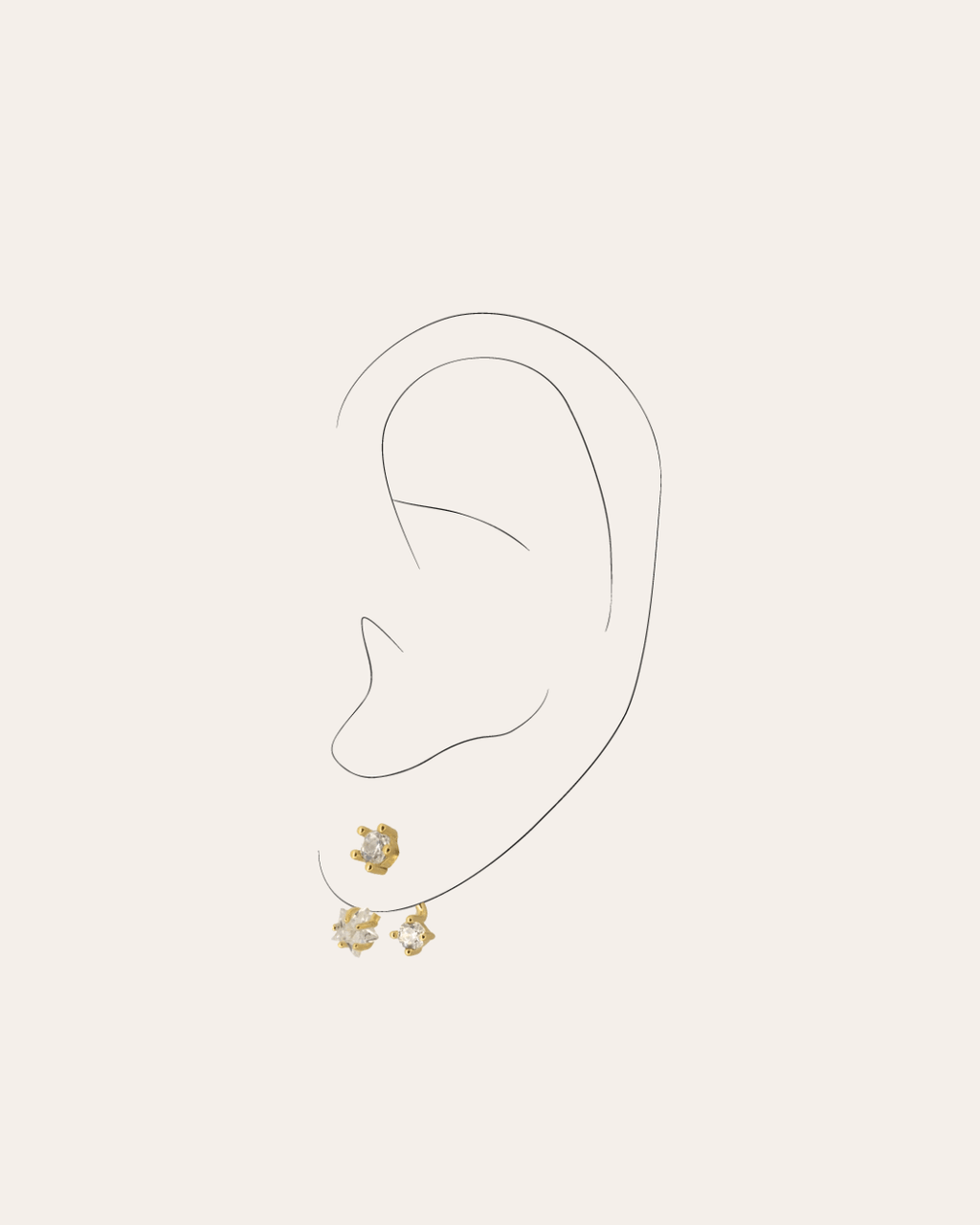 heylove PENDIENTES PENDIENTES TRIPLE CZ