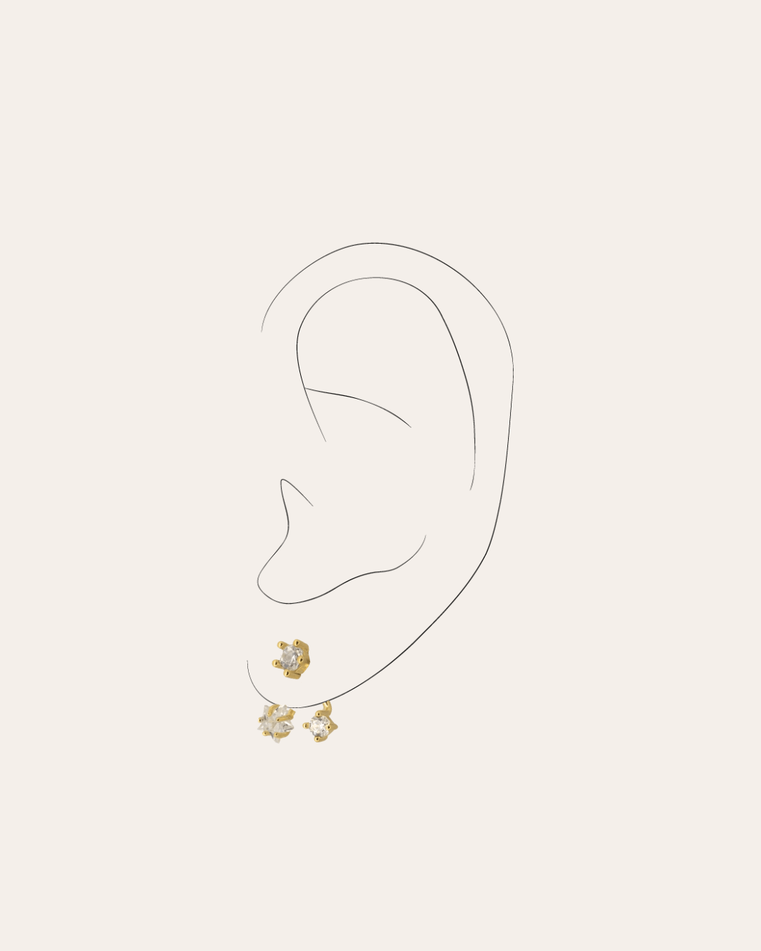 heylove PENDIENTES PENDIENTES TRIPLE CZ