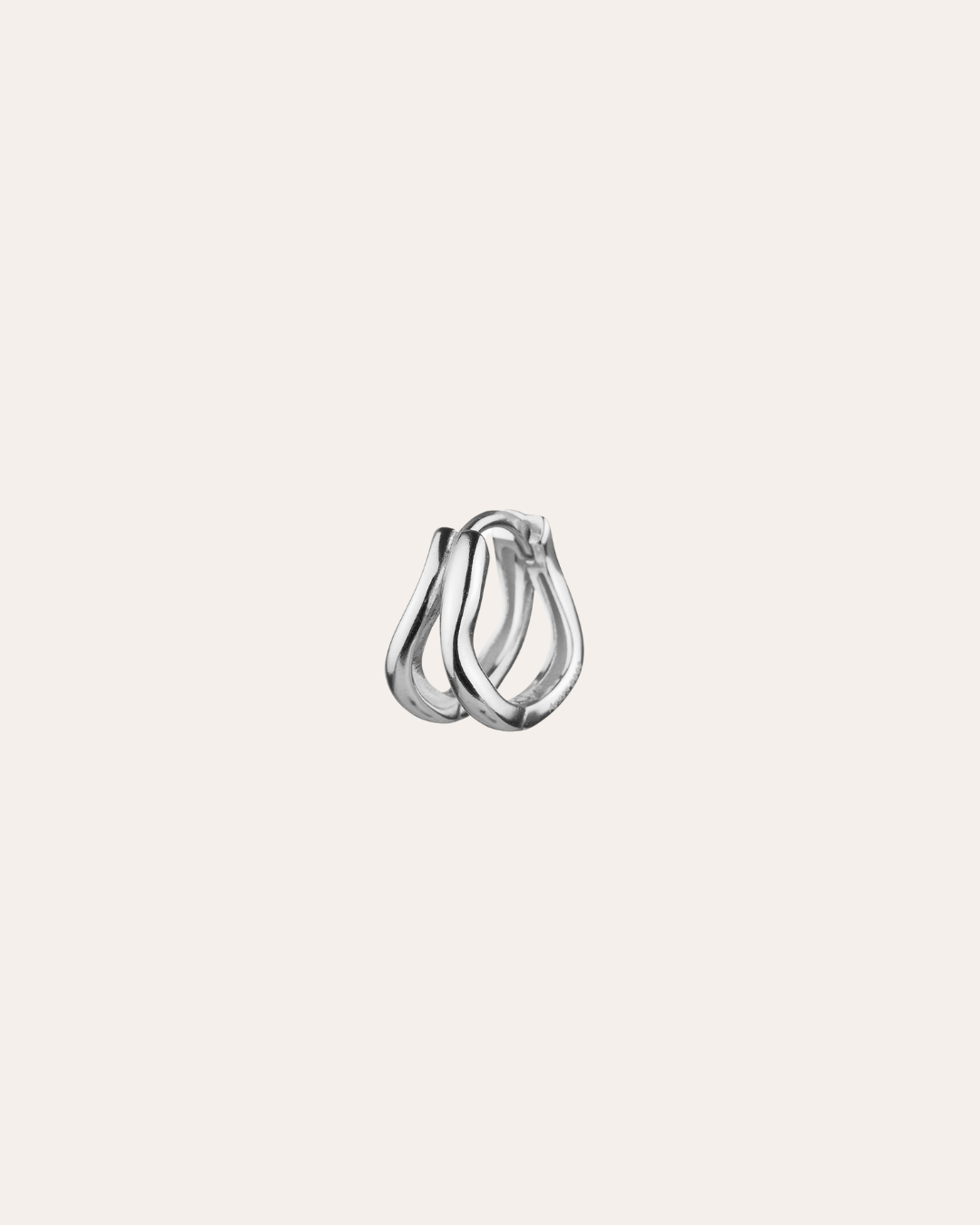 heylove PENDIENTES PENDIENTES TWO WAVES HOOPS 12 MM