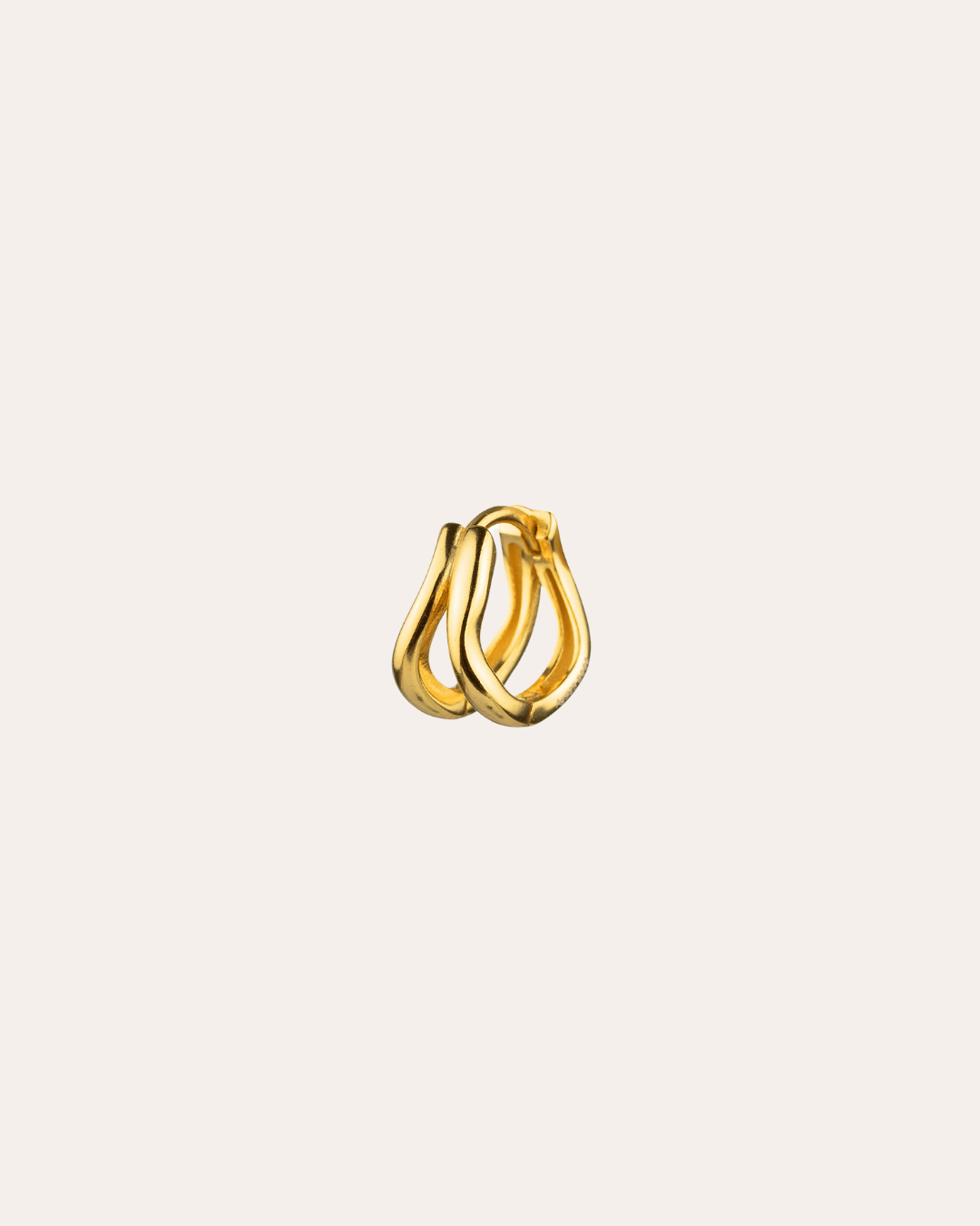 heylove PENDIENTES PENDIENTES TWO WAVES HOOPS 12 MM