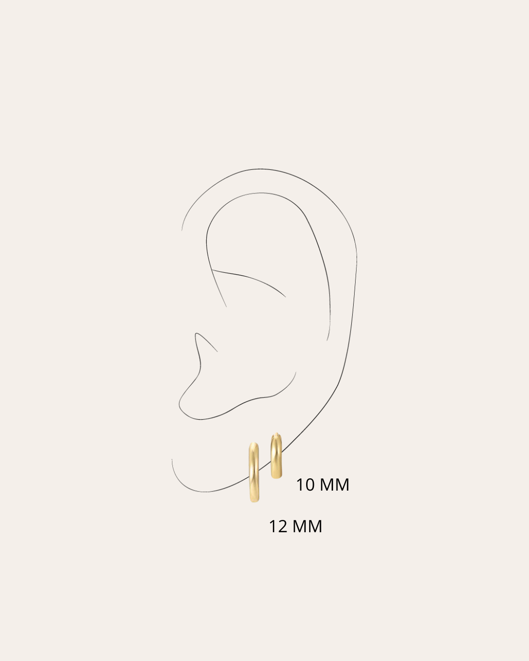 PIERCINGheylovePENDIENTES MINI ARITOS 12 Y 12 MM | HEYLOVE