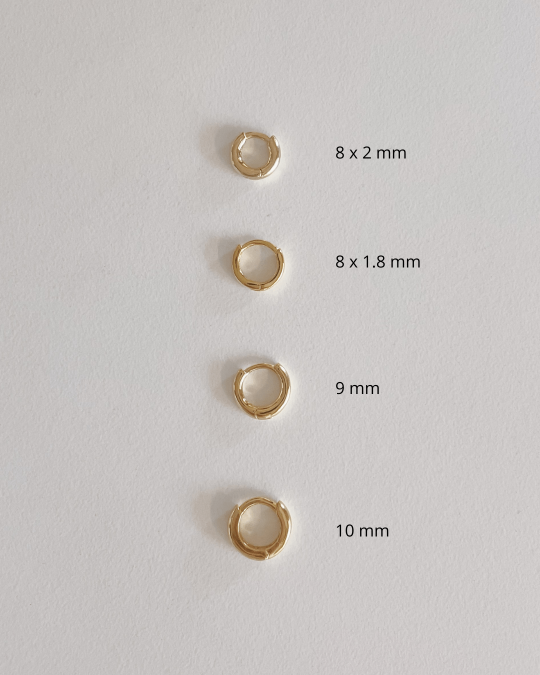 PIERCINGheylovePENDIENTES MINI ARITOS 12 Y 12 MM | HEYLOVE