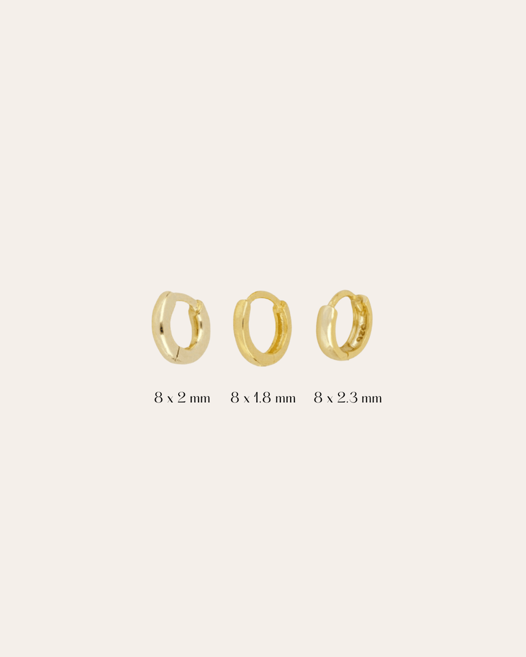 PIERCINGheylovePendientes mini hoops 8mm | heylove