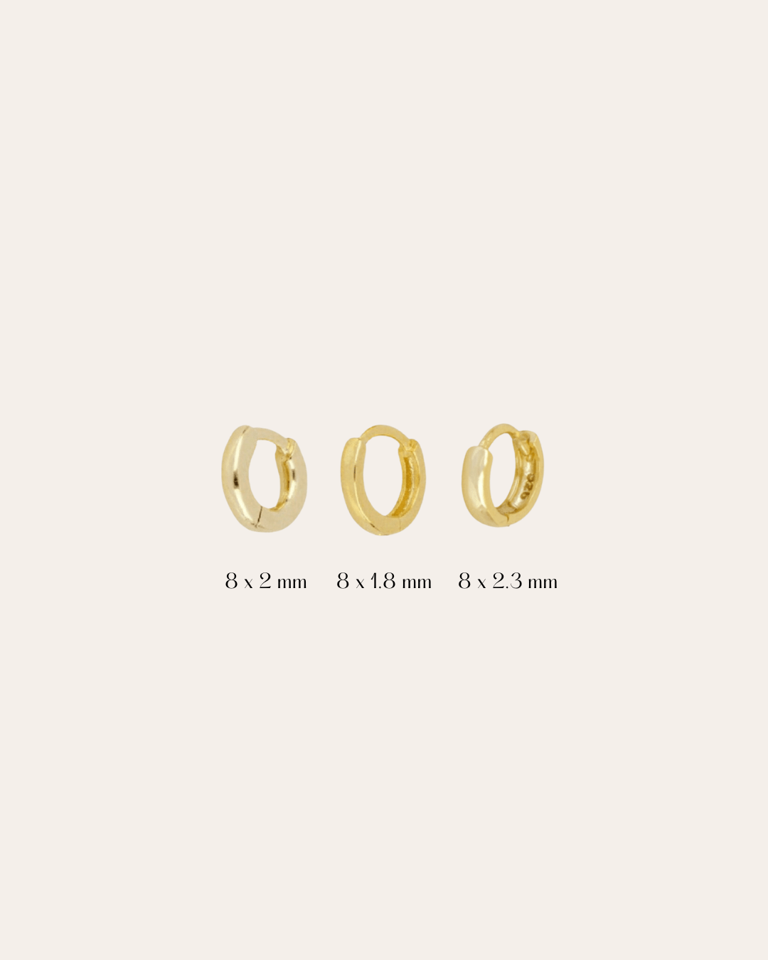 PIERCINGheylovePendientes mini hoops 8mm | heylove