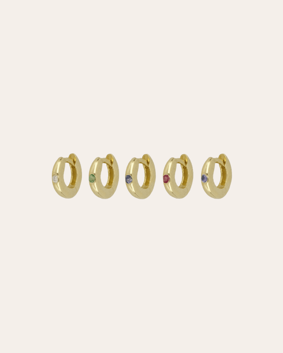 PIERCINGheylovePENDIENTES EXTRA MINI HOOPS DOT 8 MM | HEYLOVE