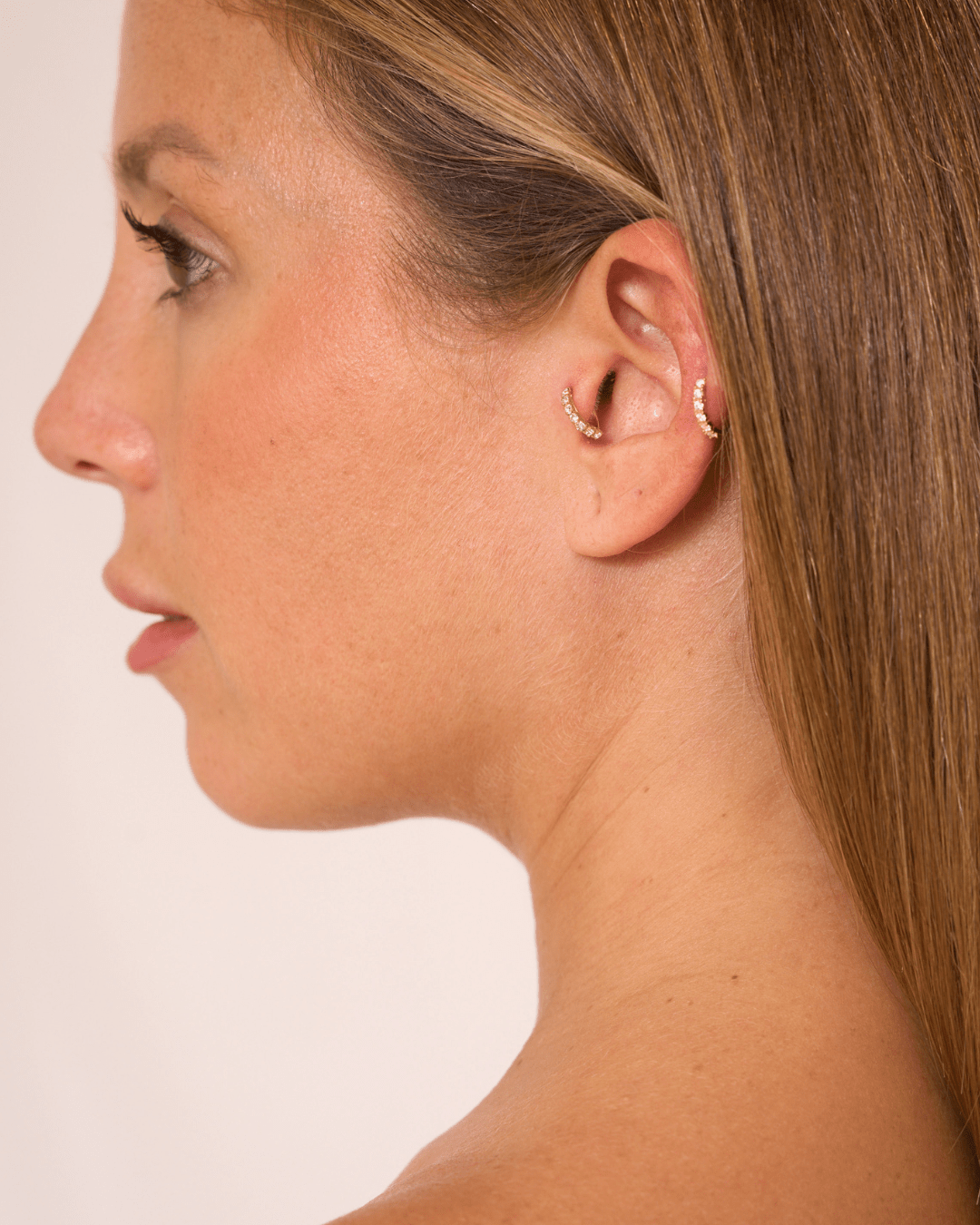 heylove PIERCING PENDIENTES THIN CZ HOOPS 10 MM