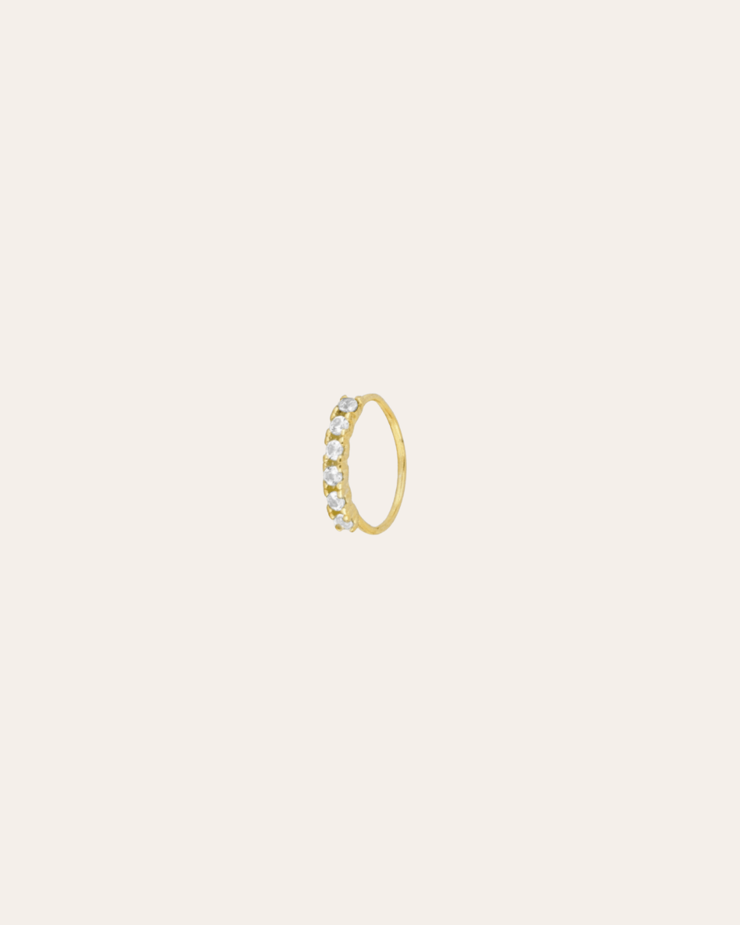 heylove PIERCING PENDIENTES THIN CZ HOOPS 10 MM