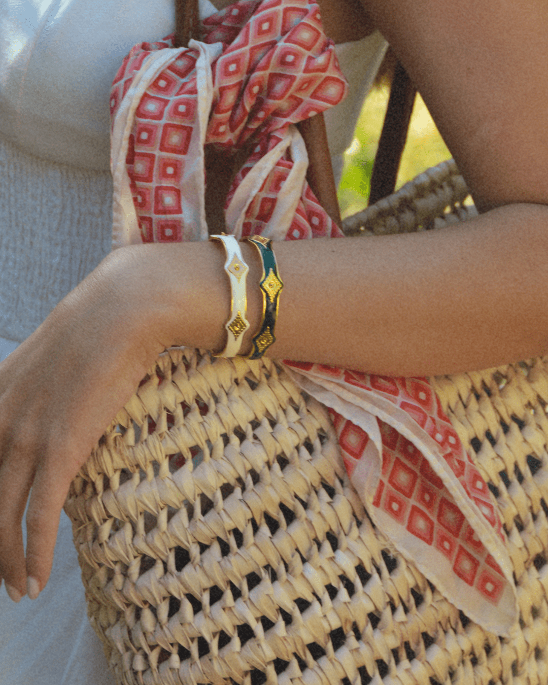 heylove Pulseras BRAZALETE ENAMEL ANTIQUE GREEN