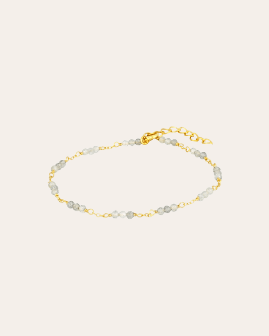 heylove Pulseras PULSERA CHAIN MINERALES LABRADORITA