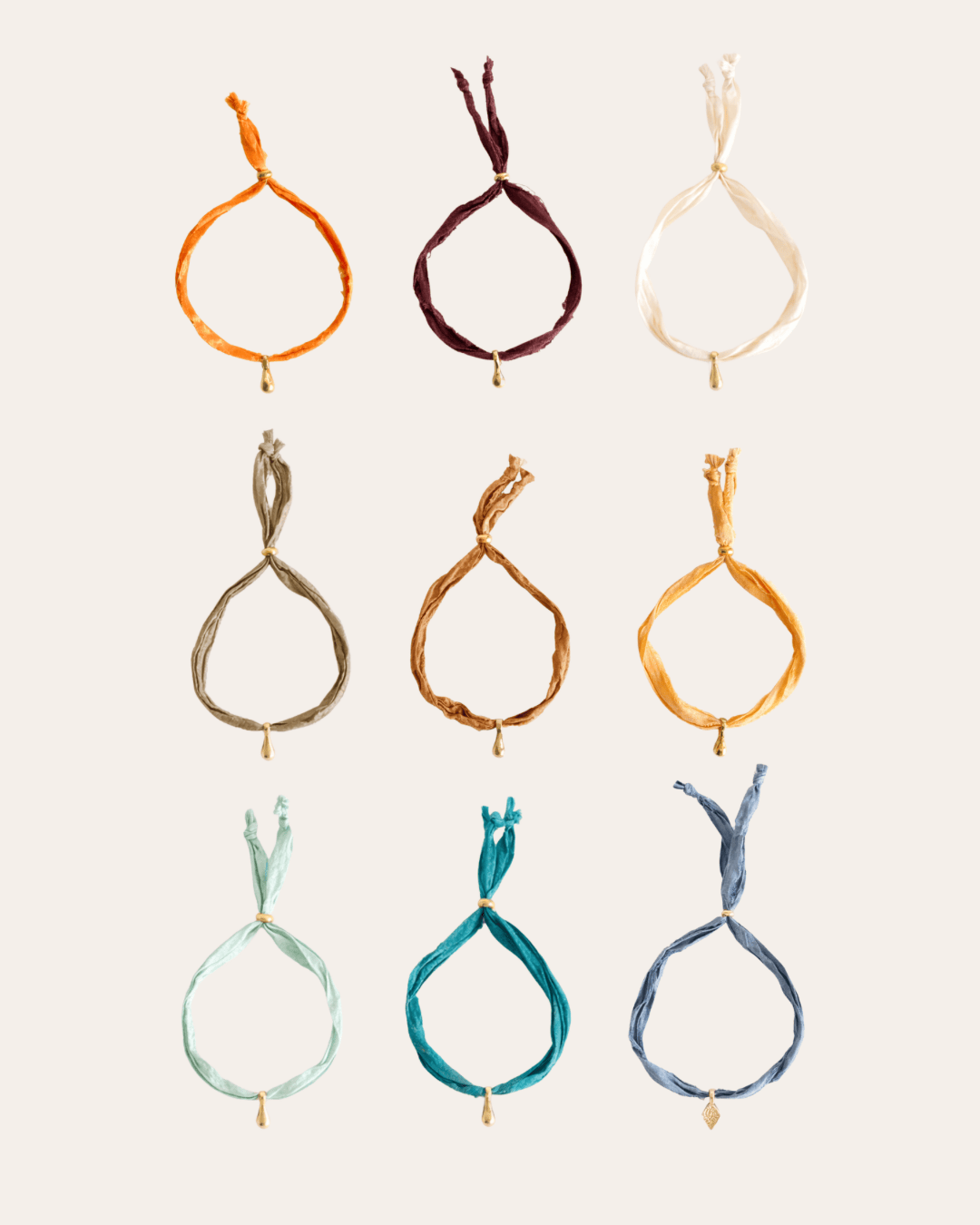 heylove PULSERAS PULSERA DE SEDA AJUSTABLE