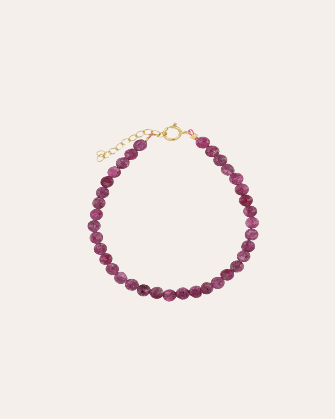 heylove PULSERAS PULSERA MINERAL RUBI 4 MM