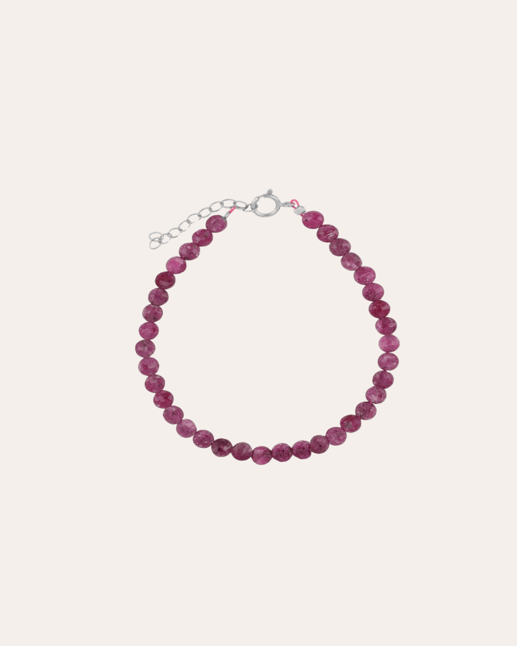 heylove PULSERAS PULSERA MINERAL RUBI 4 MM