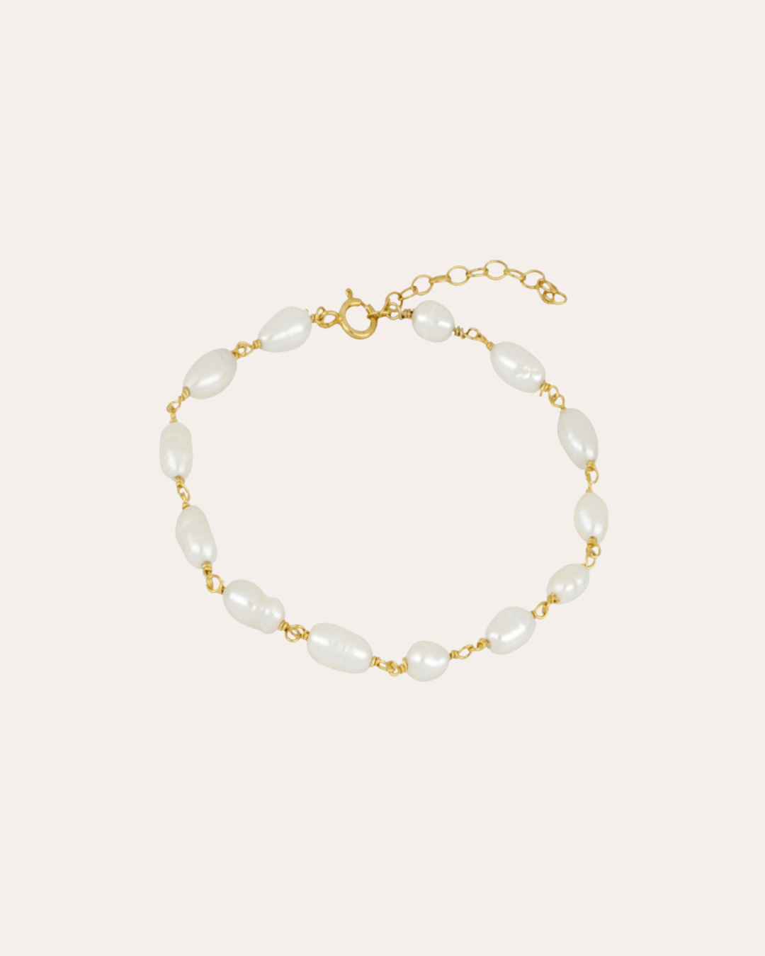 heylove Pulseras PULSERA ROSARIO PERLA OVALADA