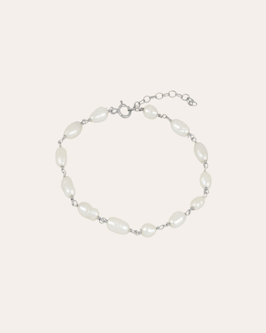 heylove Pulseras PULSERA ROSARIO PERLA OVALADA