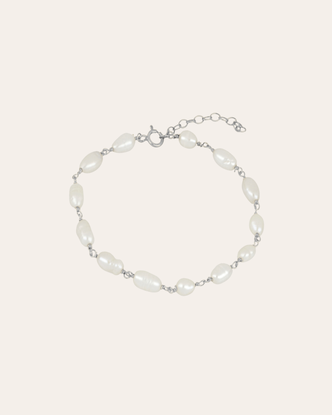 heylove Pulseras PULSERA ROSARIO PERLA OVALADA