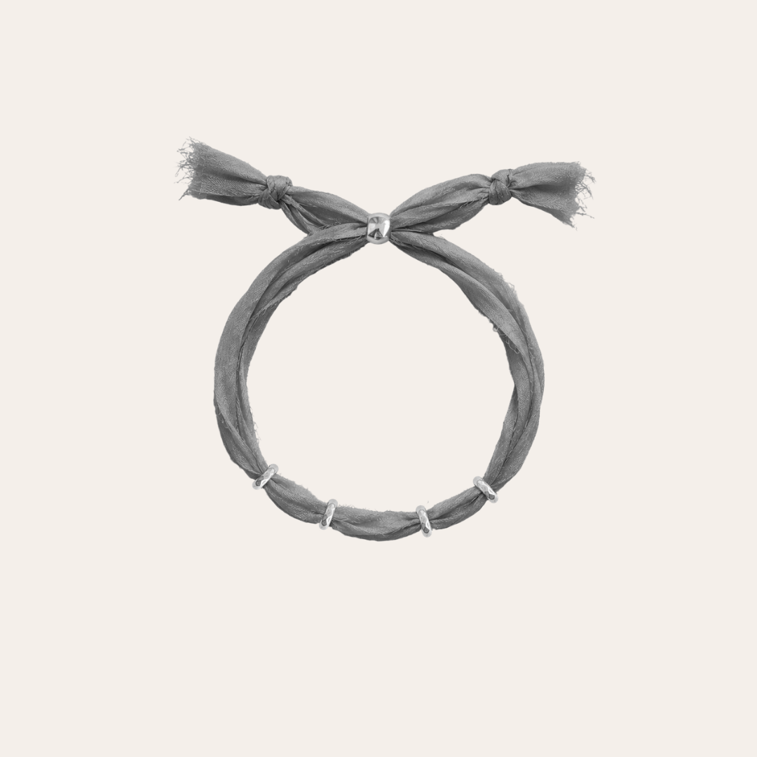 heylove PULSERAS PULSERA SEDA PARA PERSONALIZAR ANTRACITA