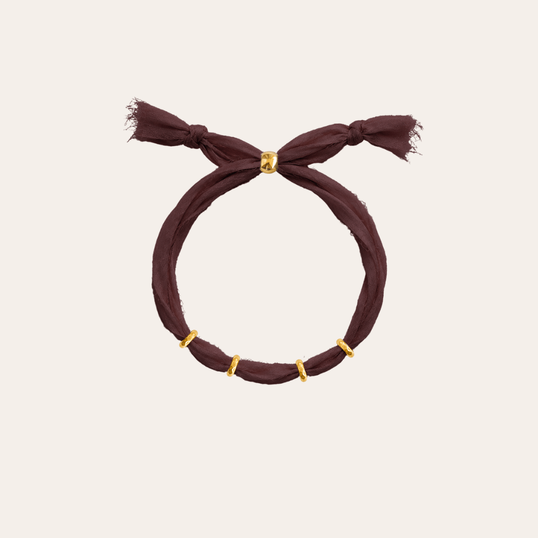 heylove PULSERAS PULSERA SEDA PARA PERSONALIZAR BERENJENA