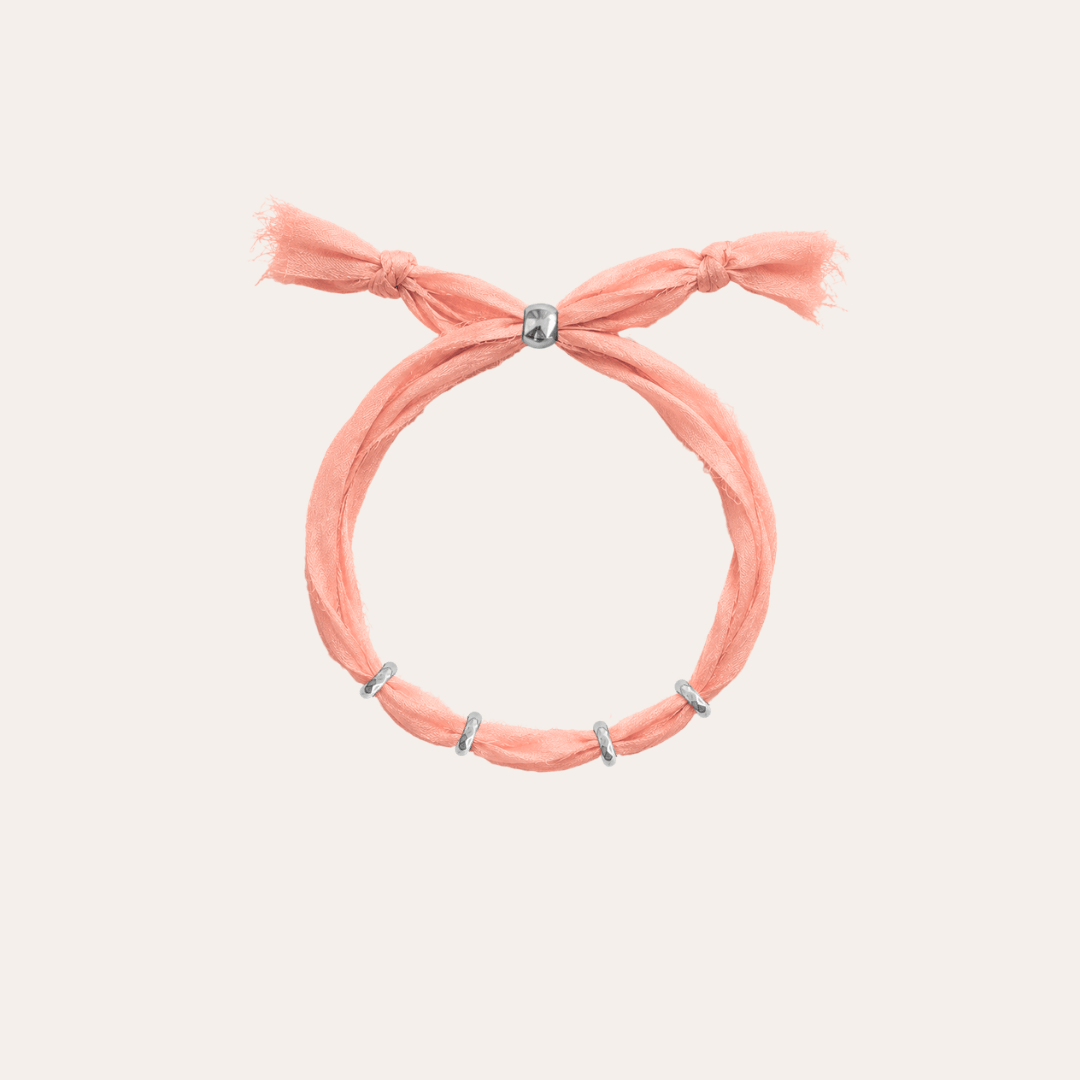 heylove PULSERAS PULSERA SEDA PARA PERSONALIZAR CORAL