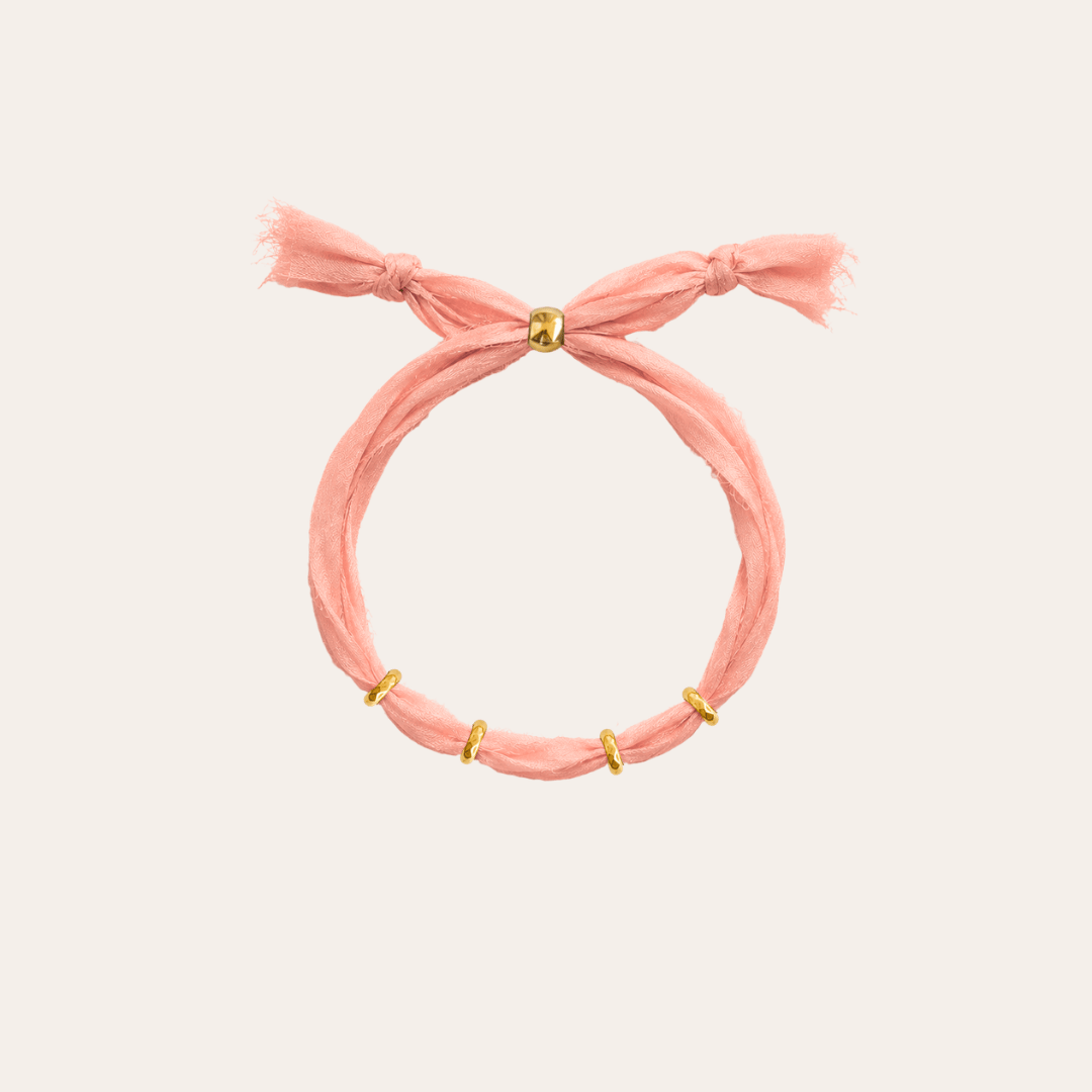 heylove PULSERAS PULSERA SEDA PARA PERSONALIZAR CORAL