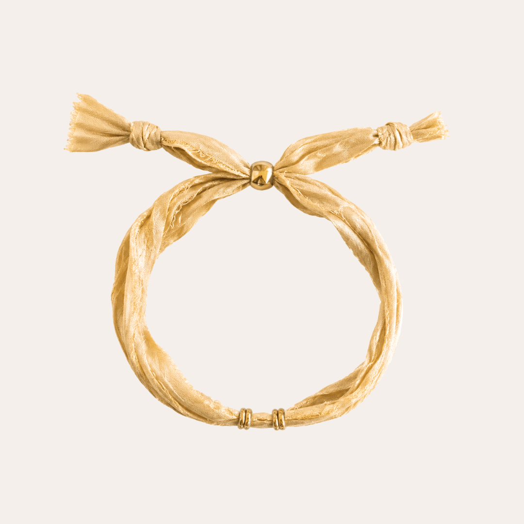 heylove PULSERAS PULSERA SEDA PARA PERSONALIZAR CREMA CATALANA