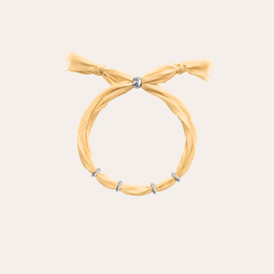 heylove PULSERAS PULSERA SEDA PARA PERSONALIZAR CREMA CATALANA