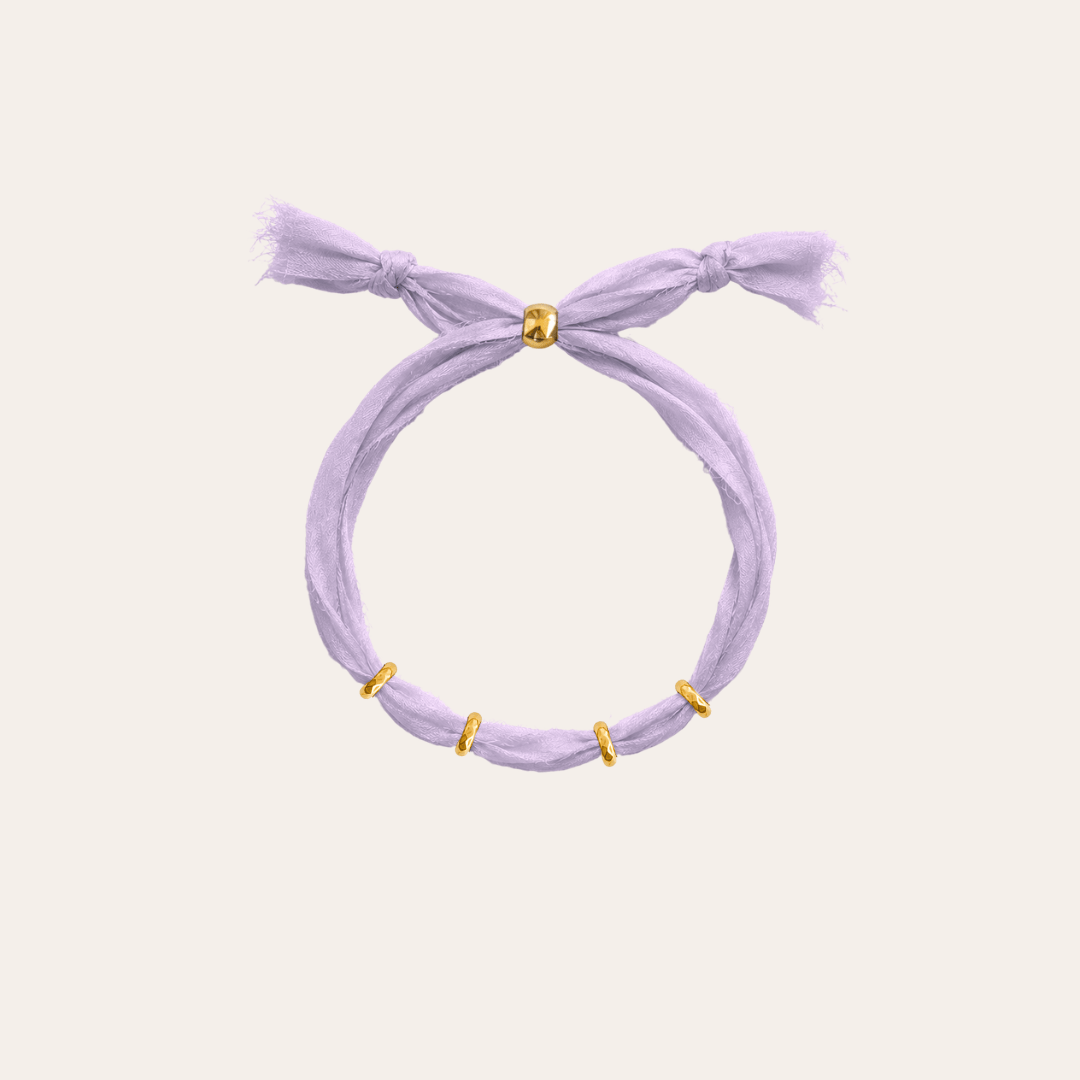 heylove PULSERAS PULSERA SEDA PARA PERSONALIZAR LAVANDA