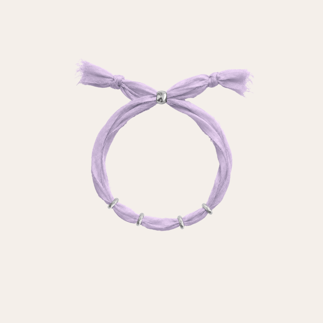 heylove PULSERAS PULSERA SEDA PARA PERSONALIZAR LAVANDA