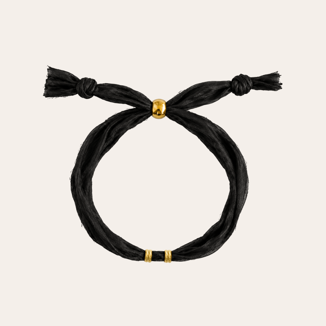 heylove PULSERAS PULSERA SEDA PARA PERSONALIZAR NEGRO