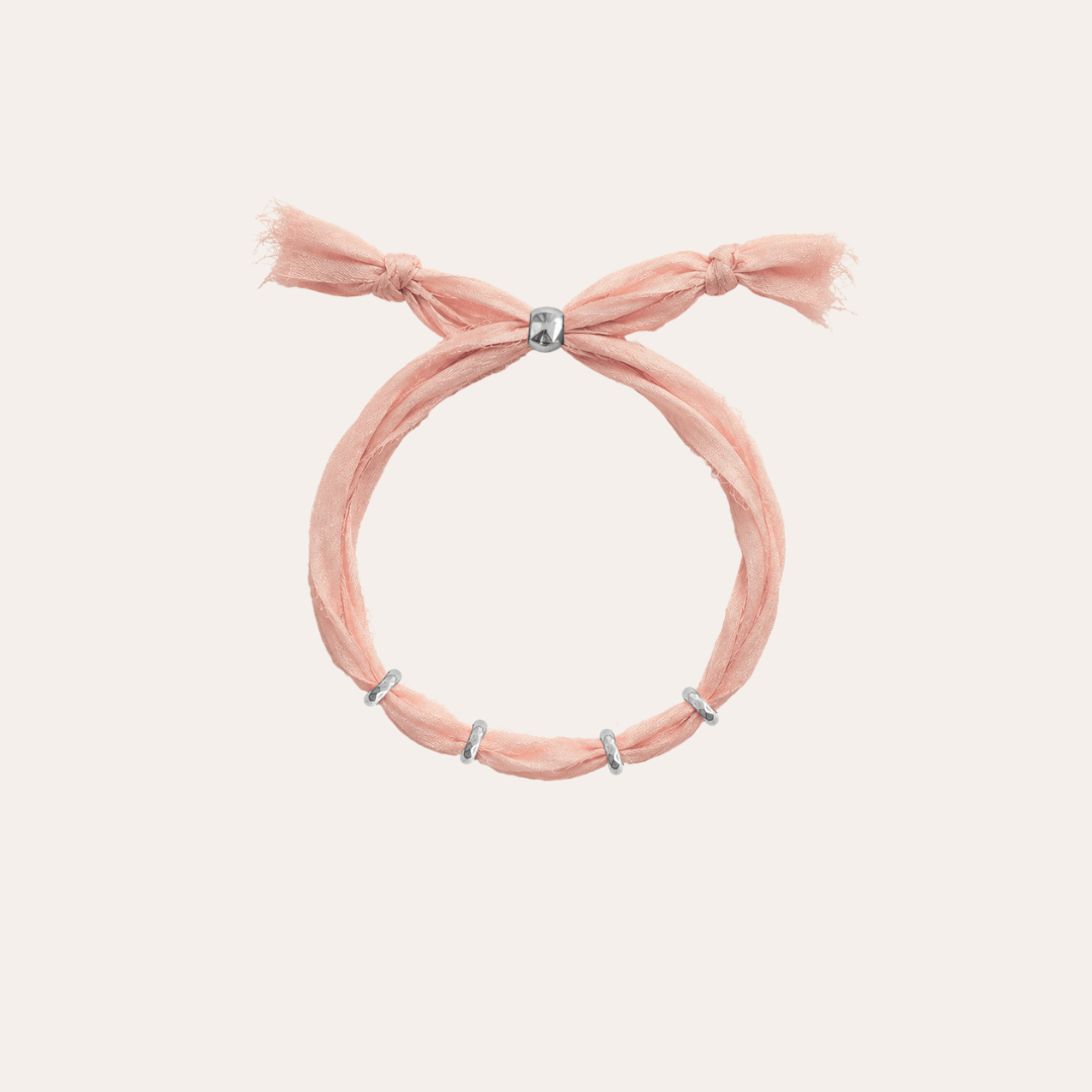 heylove PULSERAS PULSERA SEDA PARA PERSONALIZAR ROSA x CLINIQUE