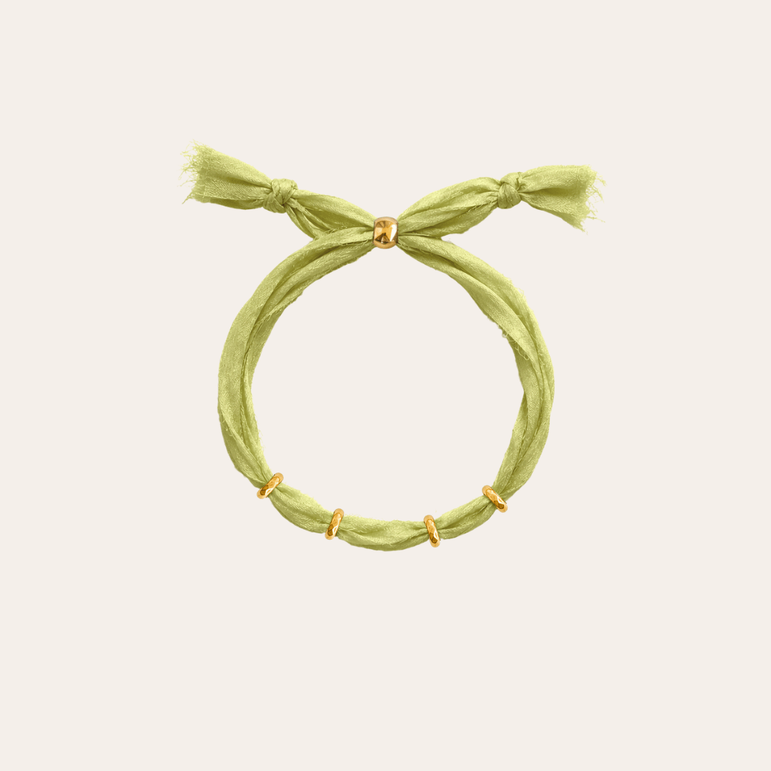 heylove PULSERAS PULSERA SEDA PARA PERSONALIZAR VERDE LIMA