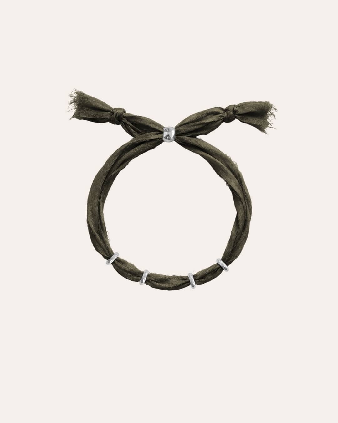 heylove PULSERAS PULSERA SEDA PARA PERSONALIZAR VERDE MUSGO