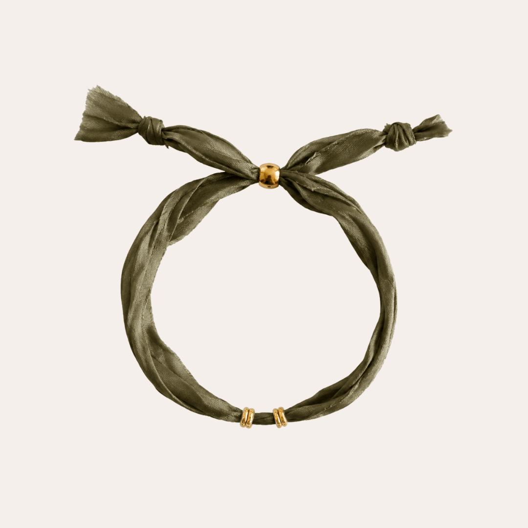 heylove PULSERAS PULSERA SEDA PARA PERSONALIZAR VERDE OLIVA