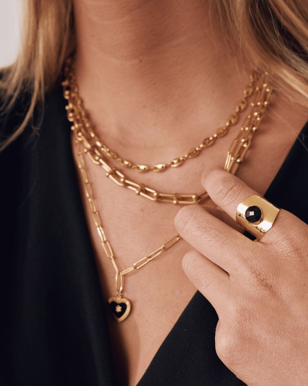 ANILLOSheyloveAnillo big black stone | heylove