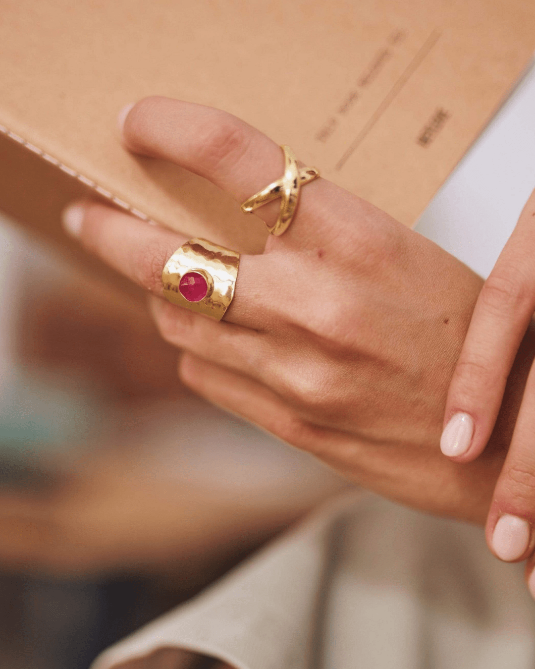 Big stone ring gold deals