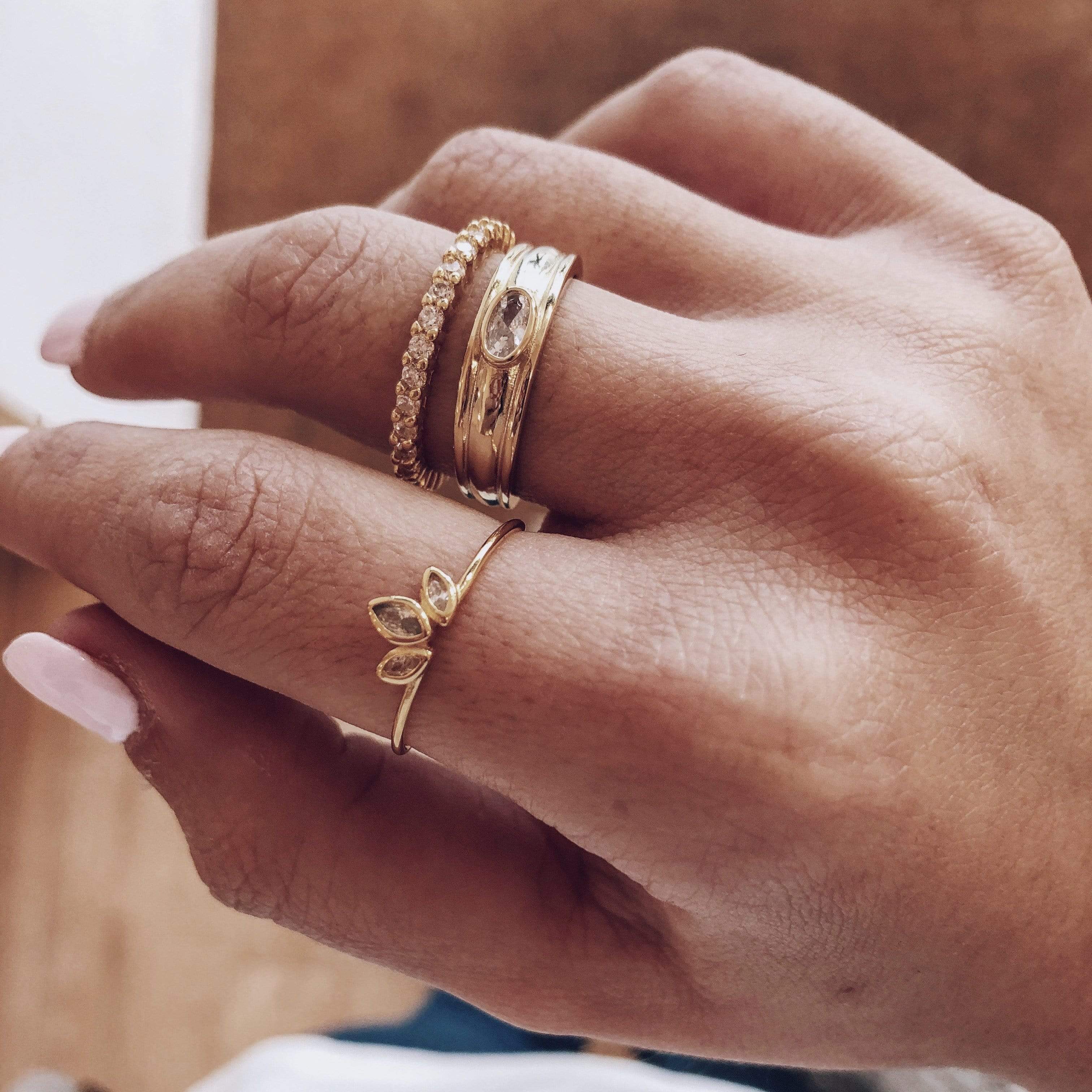 LAST CHANCEheyloveAnillo half flower ring | heylove
