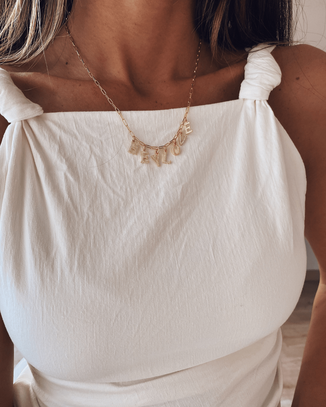 COLLARESheyloveCadena rectangle chain | heylove
