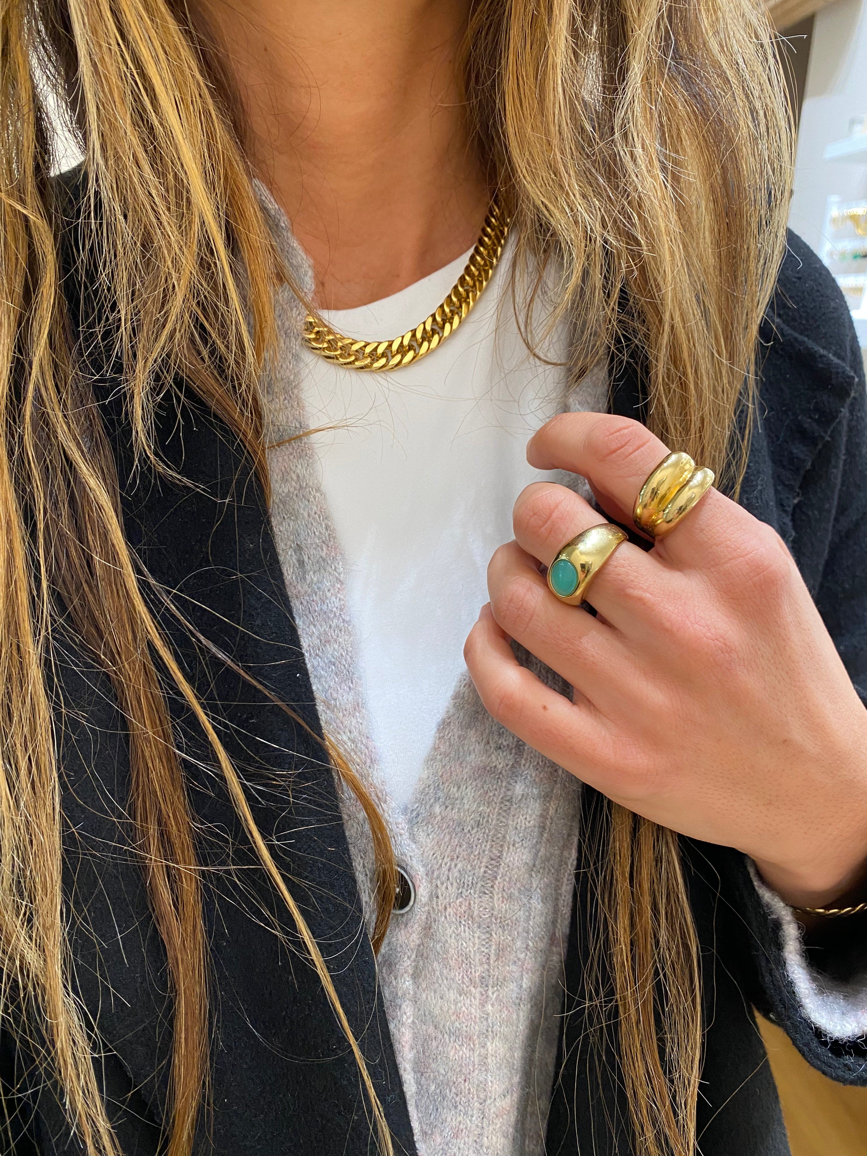 COLLARESheyloveCadena gruesa de acero roques | heylove