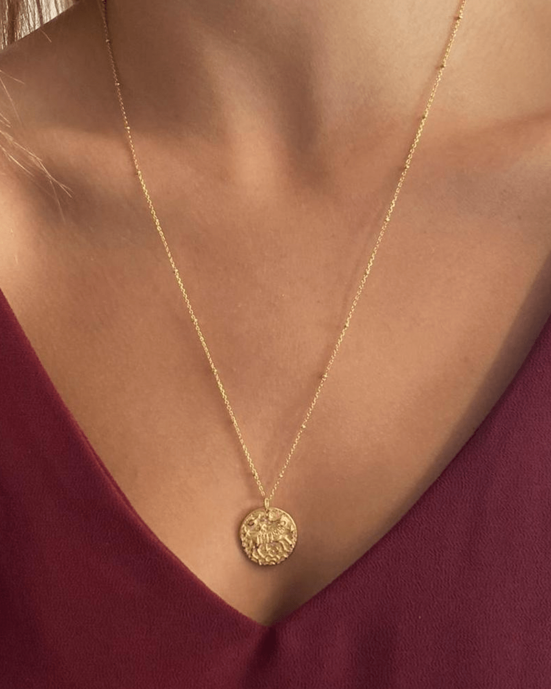 COLLARESheyloveCollar Aries plata bañada en oro | heylove