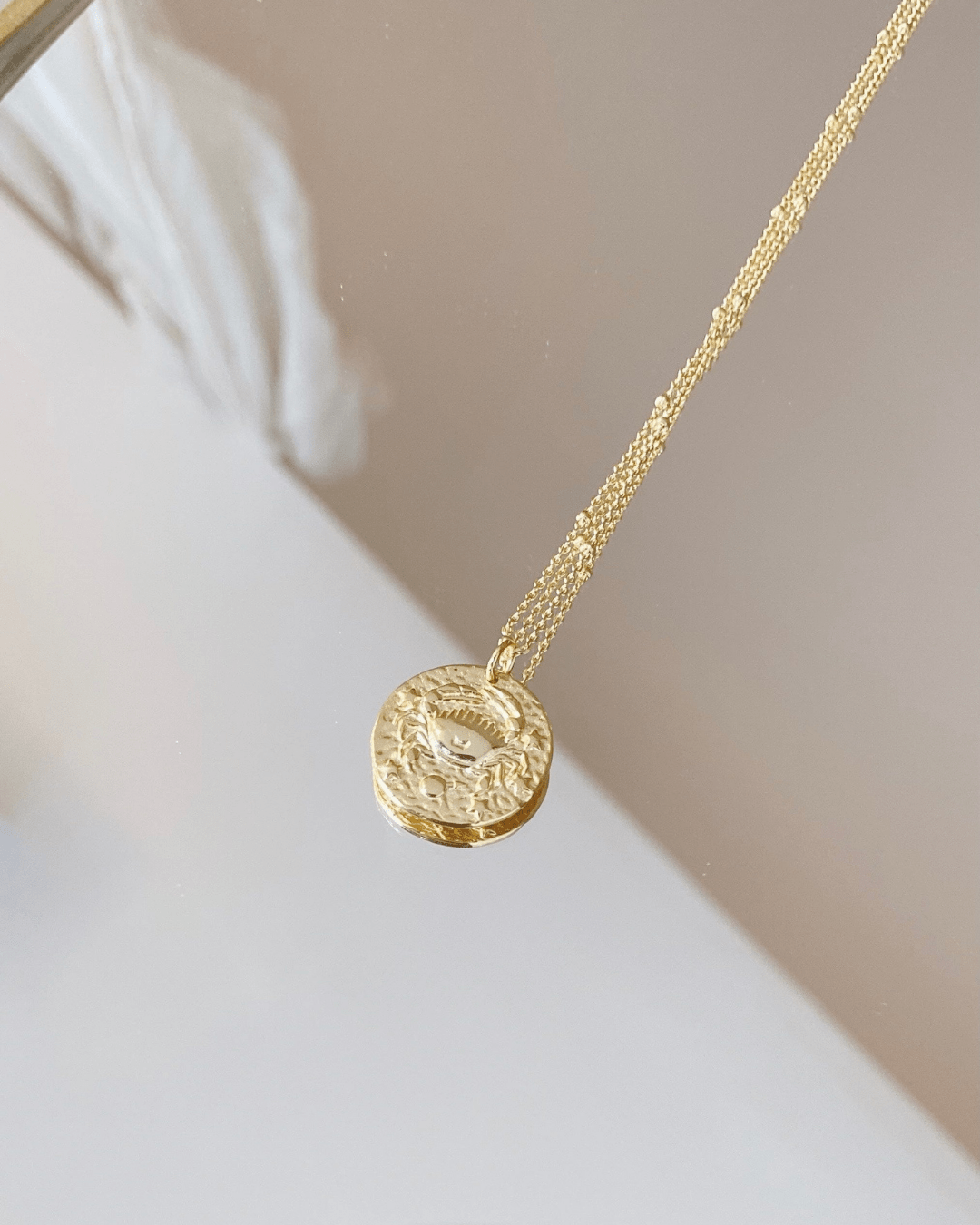 COLLARESheyloveCollar Cancer plata bañada en oro | heylove