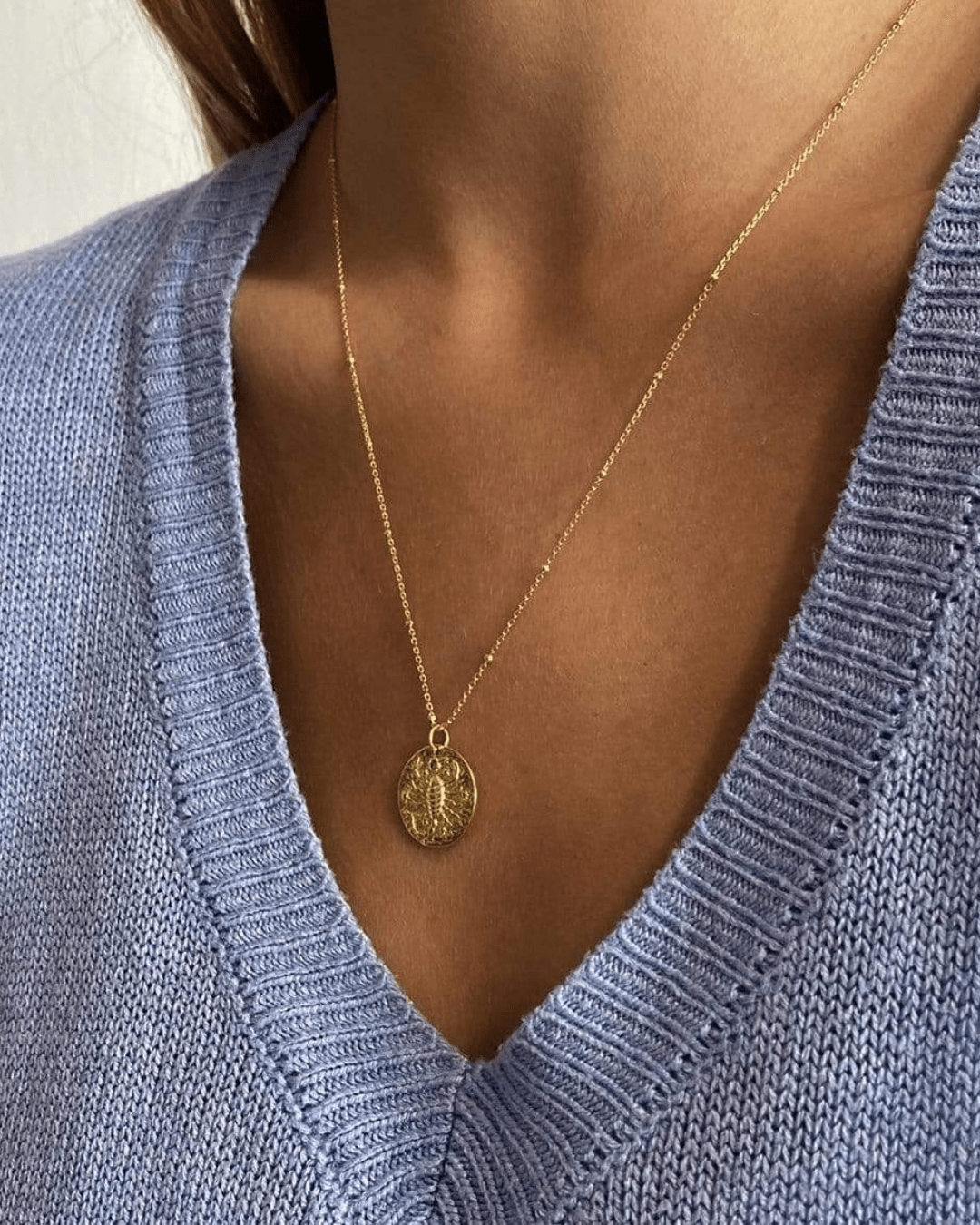 COLLARESheyloveCollar Escorpio plata bañada en oro | heylove