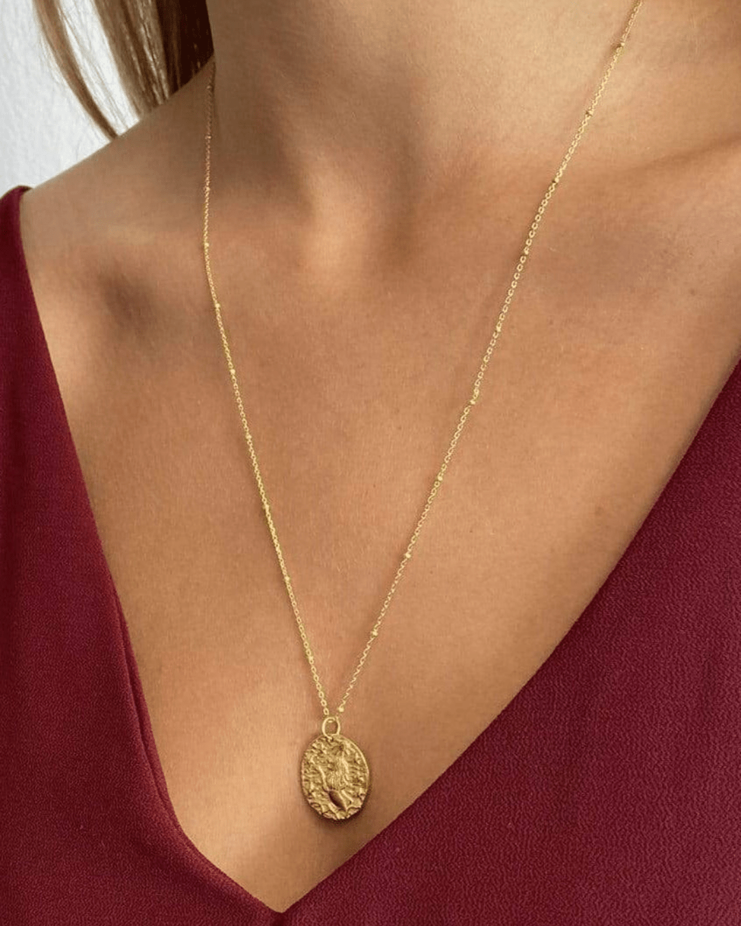 COLLARESheyloveCollar Leo plata bañada en oro | heylove