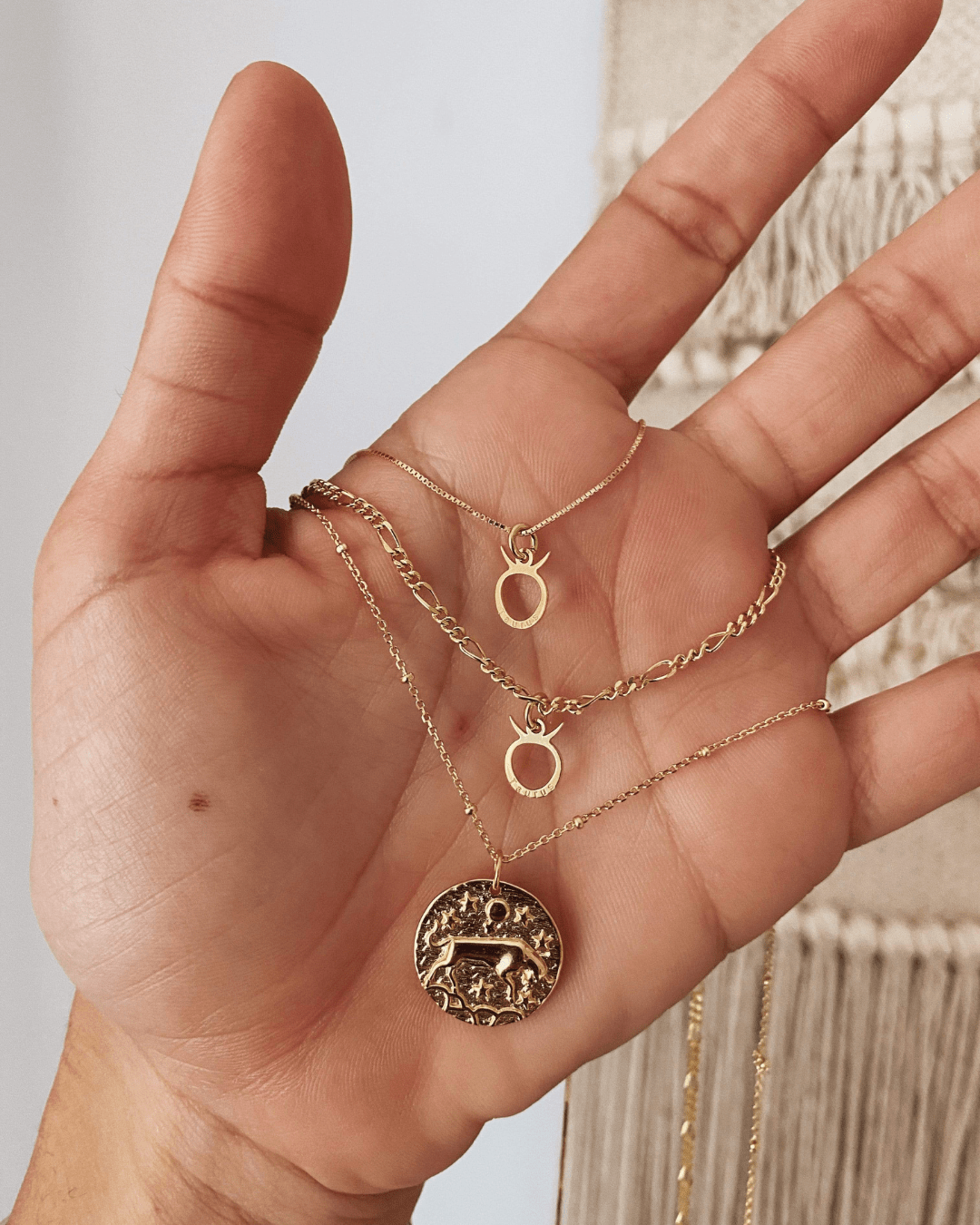 COLLARESheyloveCollar Tauro plata bañada en oro | heylove