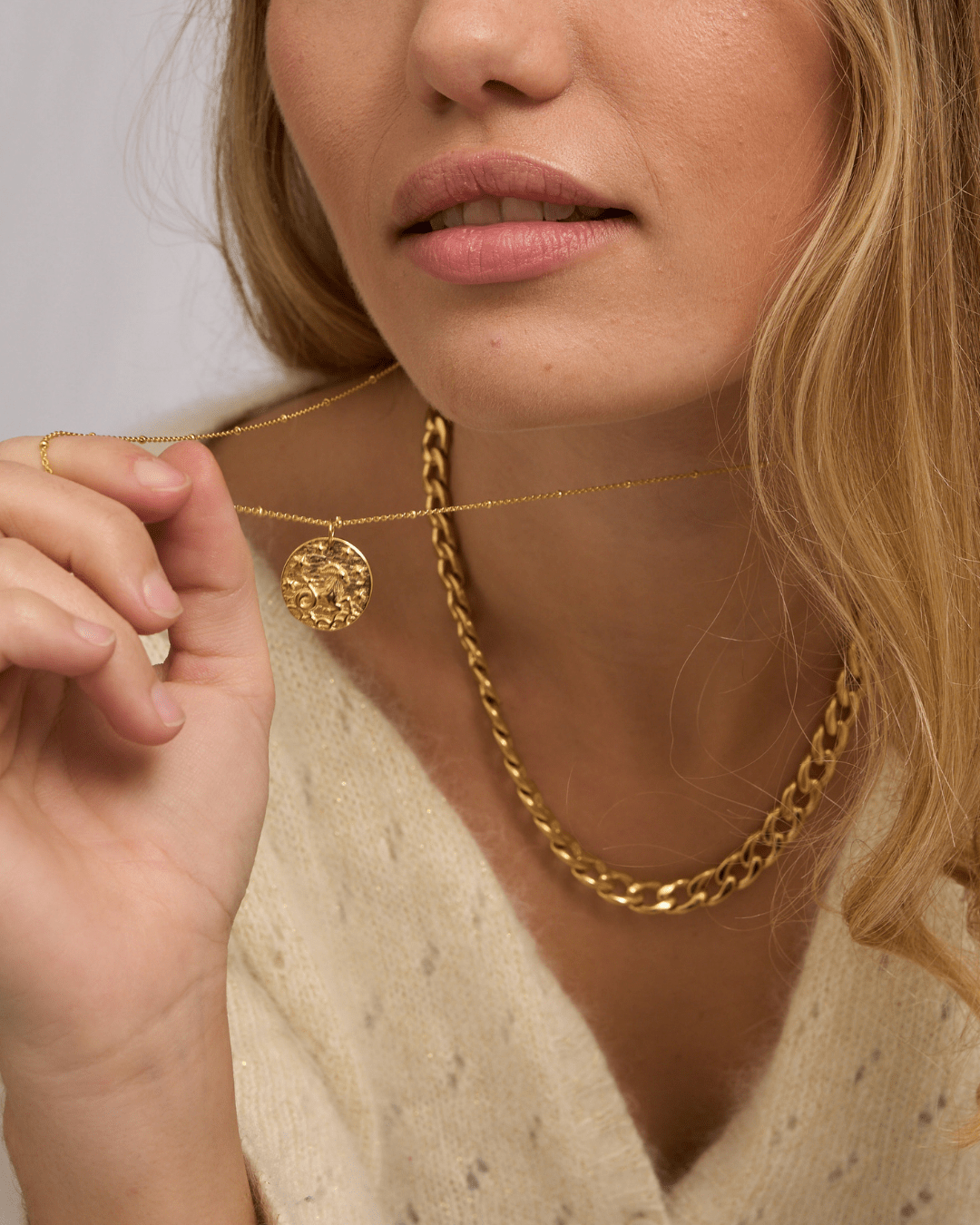 COLLARESheyloveCollar Capricornio plata bañada en oro | heylove