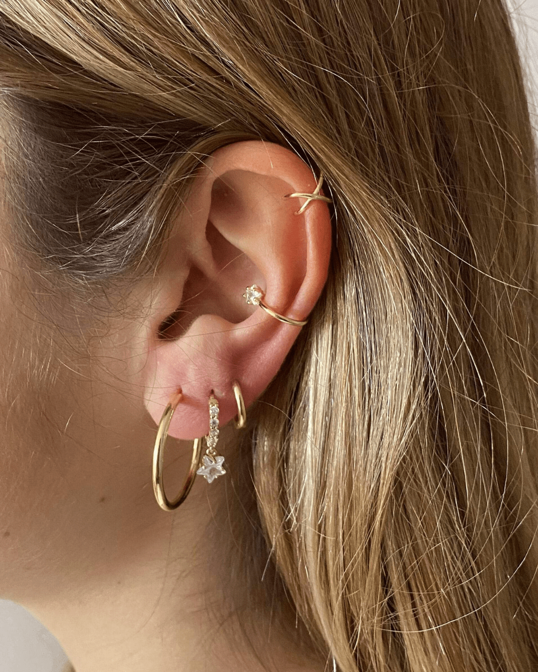 EARCUFFheyloveEarcuff estrella y circonita | heylove