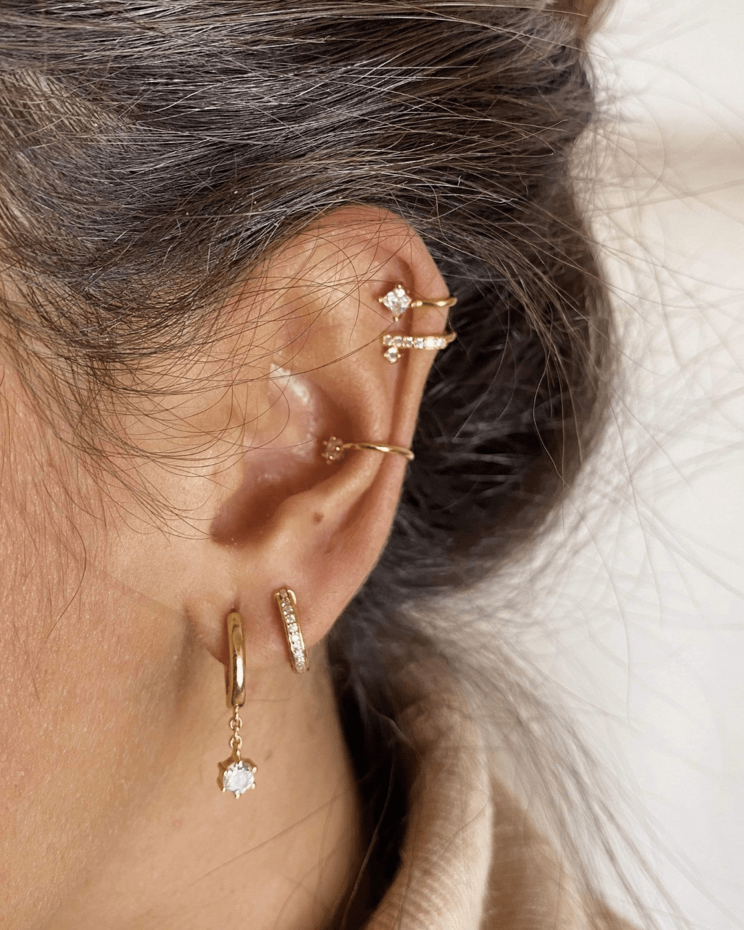 EARCUFFheyloveEarcuff estrella y circonita | heylove